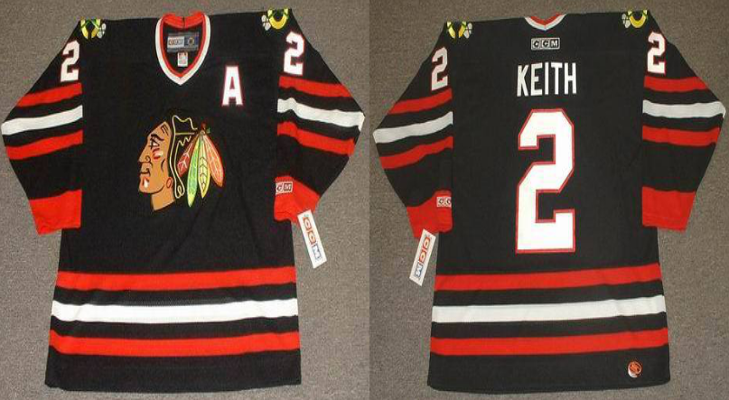 2019 Men Chicago Blackhawks #2 Keith black CCM NHL jerseys->chicago blackhawks->NHL Jersey